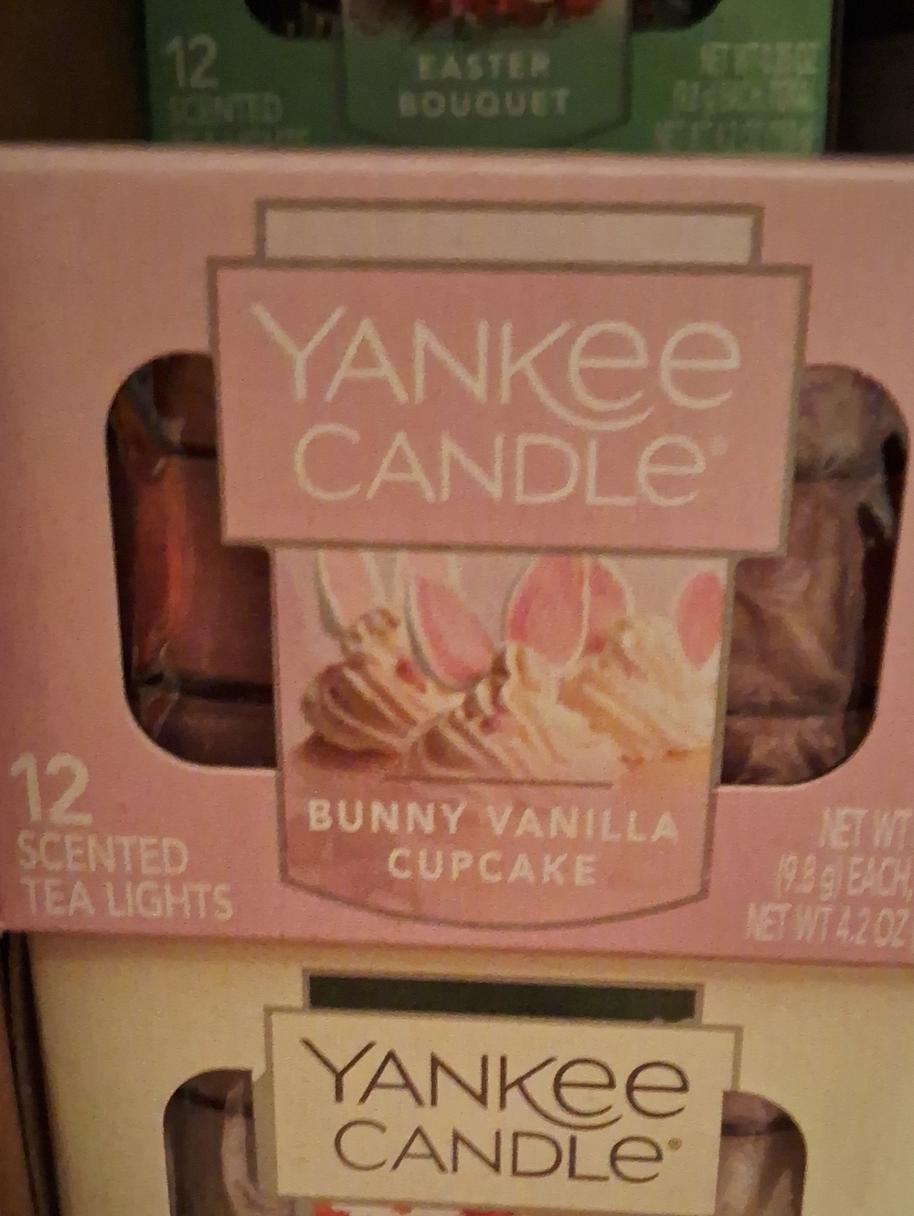 Yankee Candle Bunny Vanilla Cupcake Tea Lights - Pink Packaging